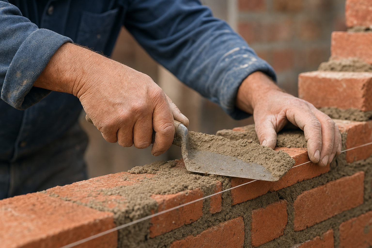 Skilled craftsmanship in progress on a Merrit Construction site